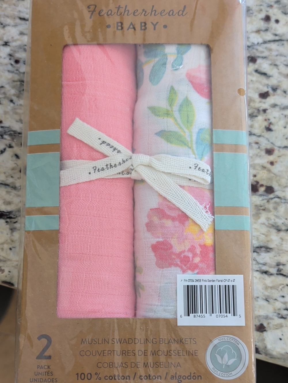 Pink Floral Muslin Swaddle Blankets - 2 Pack